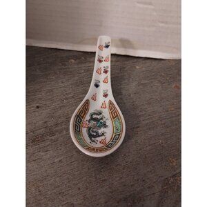 Chinese Zhongguo Dragon Jingdezhen Porcelain Spoon